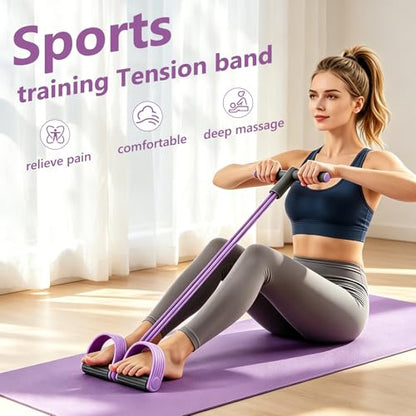 Pedal Resistance Band with Handle,4/6/8 Resistance Levels Elastic Pull Rope, Portable Fitness Bands for Leg Butt Training, Home Gym, Yoga, Pilates