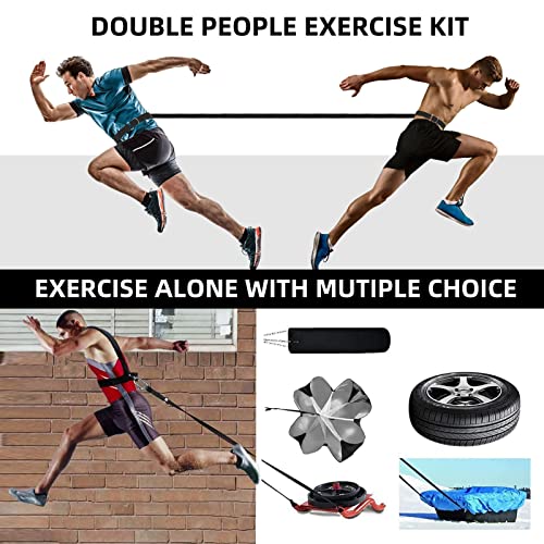 Sled Harness, Weight Speed Tire Pulling Workout Resistance and Assistance Trainer Physical Training Rope Football Exercise Equipment for Outdoor Indoor Men and Women - size: 9.8FT