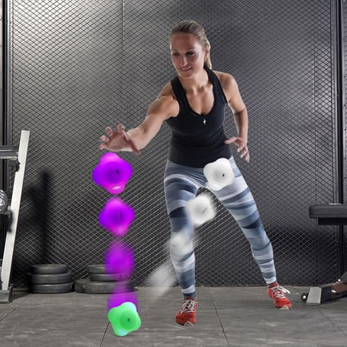 Smart Reaction Ball, Reflex Ball with Random Light Color Change, Intelligent Agility Training, Rechargeable, High Elasticity Silicone