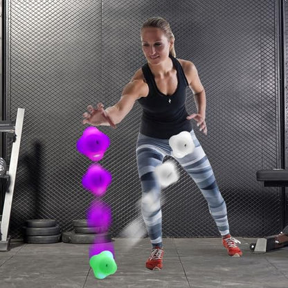 Smart Reaction Ball, Reflex Ball with Random Light Color Change, Intelligent Agility Training, Rechargeable, High Elasticity Silicone