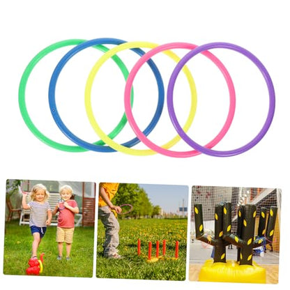 24Pcs Agility Ring Toss Game for Adults Durable Plastic Rings for Outdoor Building Coordination Play for Carnival Parties and Backyard Games