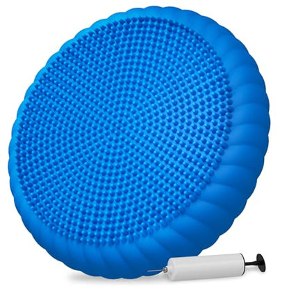 Wobble Cushion with Inflation Pump - Wobble Disk Balance Disc Wiggle Seat for Sensory Kids, Balance Pads
