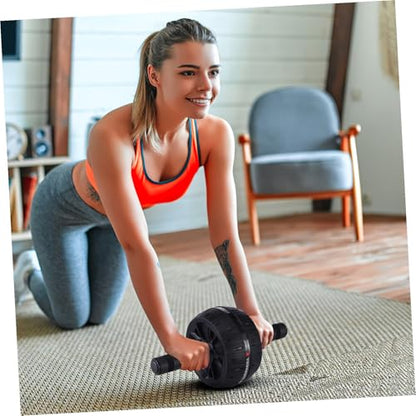 Silent Ab Roller Wheel with Knee Pad Fitness Equipment for Core Strengthening Comfortable Ergonomic Handles Suitable for Men Women Beginners and Experts