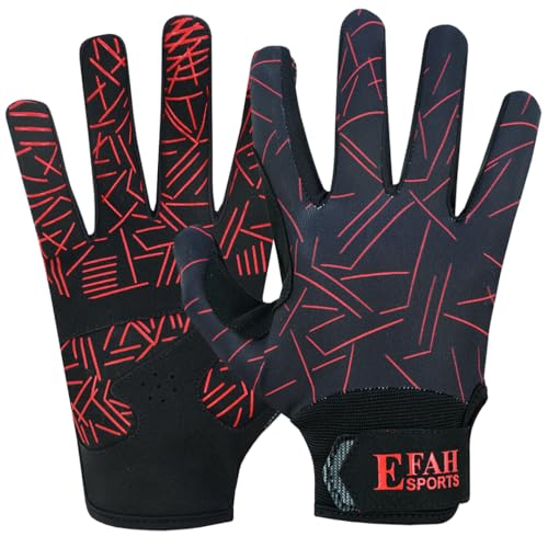 Baseball Batting Gloves for Youth Adult Kids Boys Softball - color: RED, size: Youth Small