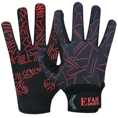 Baseball Batting Gloves for Youth Adult Kids Boys Softball - color: RED, size: Youth Small