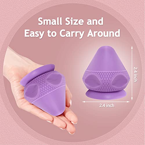 Myofascial Release Tool Mountable Massager Pressure Point Knobble Massage Tool Muscle Back Knot Remover Trigger Point Ball Self Deep Tissue Massage Tools for Neck, Shoulder, Feet with Suction Cup - color: Purple