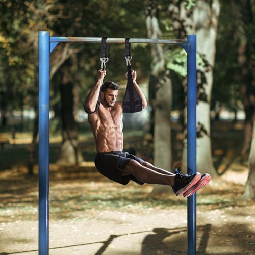Hanging Ab Straps for Pull Up Bar,Premium Fitness Padded Arm Supports For Core Strength & Abdominal Training,Pull Up Straps,Ab Sling Straps, Workout Straps,For Bodyweight Exercises