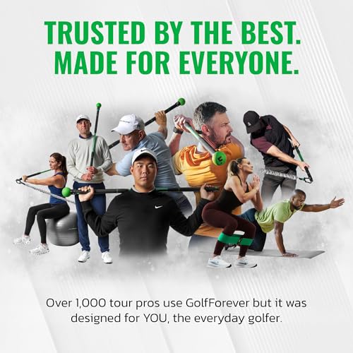 GolfForever Swing Trainer – Golf Fitness & Training System for Strength, Flexibility & Swing Power – Includes Membership & Premium Training Bar for Golf-Specific Workouts - size: 3-Month Membership