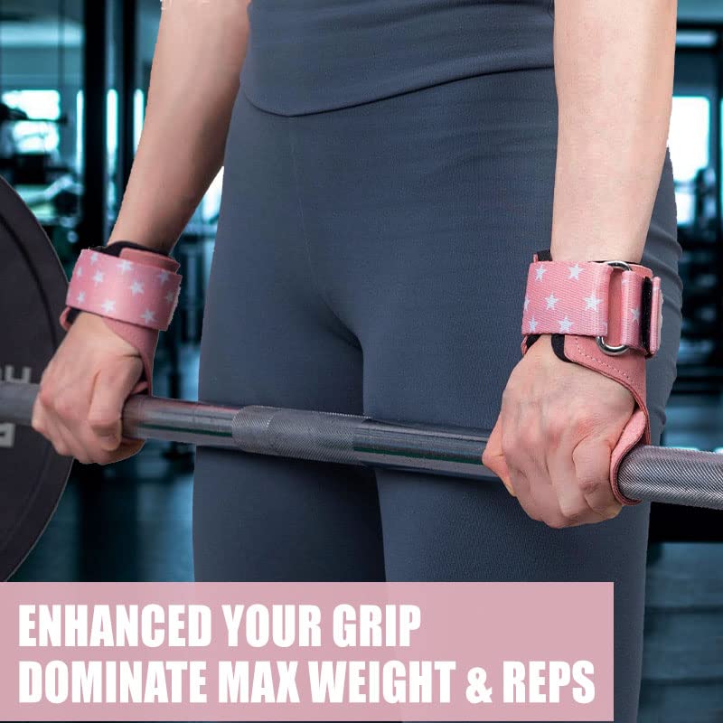 Weight Lifting Wrist Straps for Maximum Grip Support,Lifting Strap for Weightlifting, Gym Grips Hook for Deadlifts, Powerlifting, Heavy Shrug Women/Men