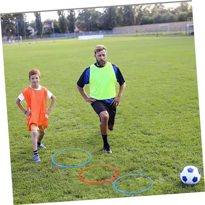 Happyyami 6 Pack Soccer Agility Rings Training Equipment Set for Boys and Girls Adults Abs Plastic Durable for Football Soccer Basketball Random Color