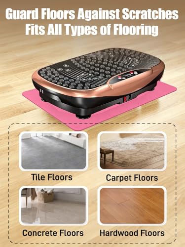 Pink Non-Slip Anti Vibration Mat for Vibration Plate Machine, Noise Reducing Floor Carpet Protector Pad & Exercise Accessory for Most Vibration Platform Machines (Only 1PC Pink Mat)