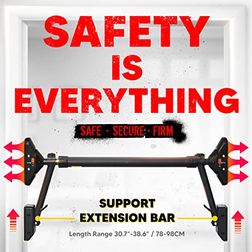 Pull Up Bar/Chin up bar Upper Body Workout Bar | Super load-bearing, Dual Security Locking Fitness Strength Training Equipment