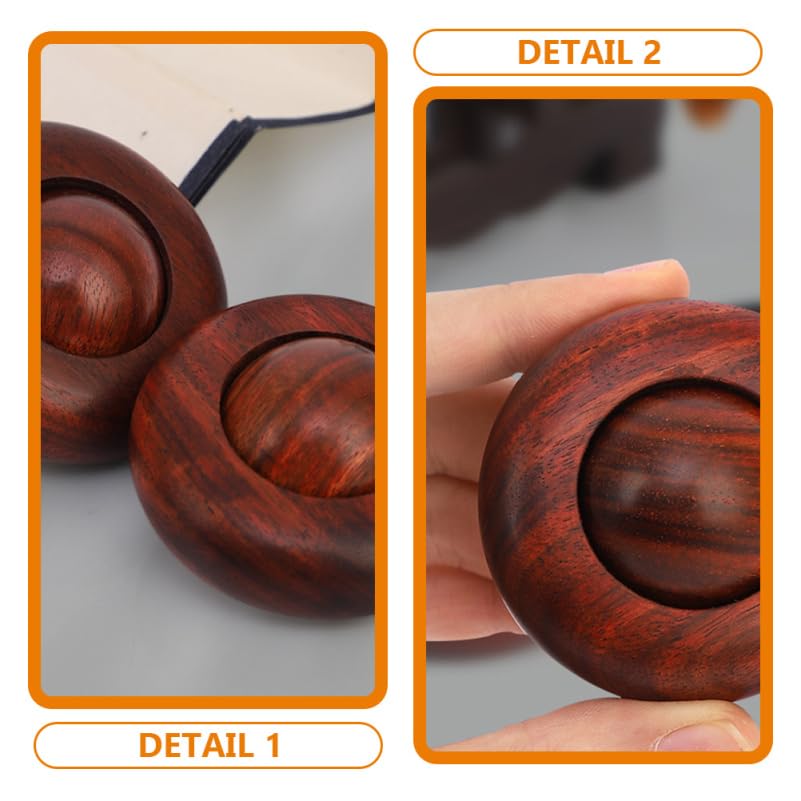 Handheld Wooden Massage Ball Small Round Hand Massager for Muscle Tension Relief Stress Relaxation Portable 2.04In Smooth Design