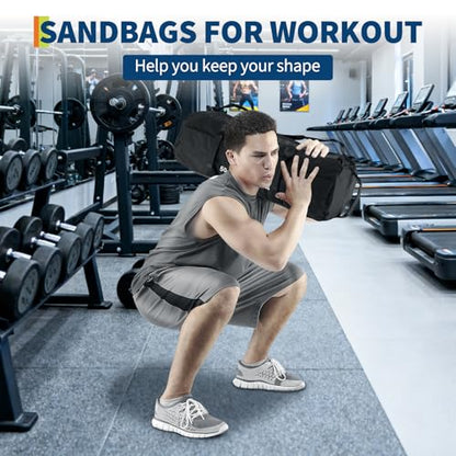 Adjustable Sand Bags for Working Out,Sandbags for Workout for Yoga, Strength Training and Full-Body Workouts - size: 50-125 LB