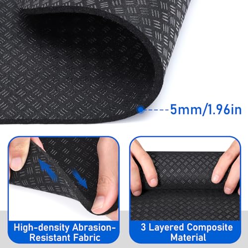 TOBWOLF Non-Slip Mat Compatible with Peloton Bike, Concept 2 Rowing Machine - color: 5MM Double-sided Non-slip Peloton Bike Mat