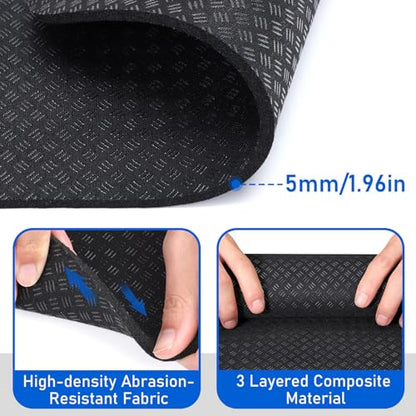 TOBWOLF Non-Slip Mat Compatible with Peloton Bike, Concept 2 Rowing Machine - color: 5MM Double-sided Non-slip Peloton Bike Mat
