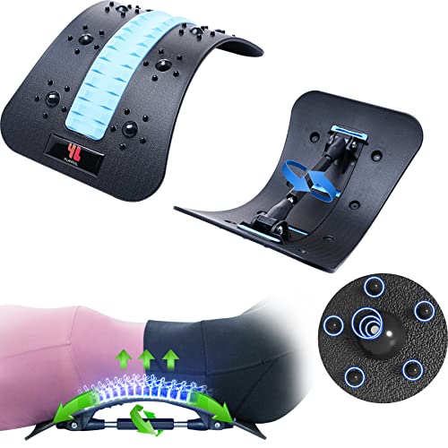 Back Stretcher, Spine Deck Back Pain Relief Products with Magnetic Acupressure Points, Adjustable Back Cracker, Spine Deck Lower Back Pain Relief for Sciatica, Herniated Disc, Scoliosis