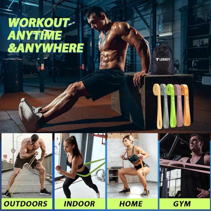 Pull Up Assistance Bands,5-125LB Resistance Bands with Grip、Door Anchor、Gym Bag - Exercise Bands for Full-Body Training, Fitness, Physical Therapy -USA Original Patent - style: 5-125LBS MORANDI