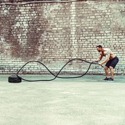 MEISTER Portable Battle Rope Anchor - Sand-Weighted Base for Rope & Fitness Training