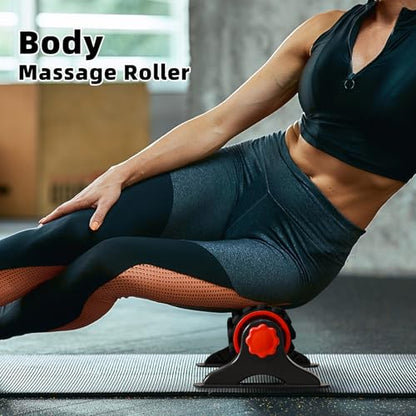 XL IT Band Firm Foam Roller with Resistance Holder - 17 inches - Exercise Roller for IT Band Issues, Deep Tissue Muscle Massage, Muscle and Back Roller for Fitness, Gym Equipment (Black) - color: Black