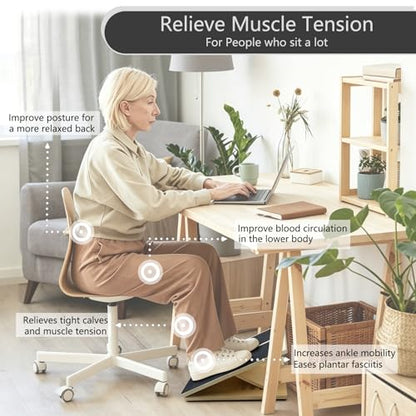 Wooden Slant Board for Calf Stretching, Adjustable Portable Wooden Incline Board for Yoga, Take Exercise, Stretch the Muscles, Exercise the Ankles