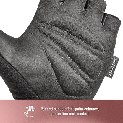 adidas Essential Training & Weightlifting Gloves, Fingerless Workout Gloves - color: Pink, size: Small