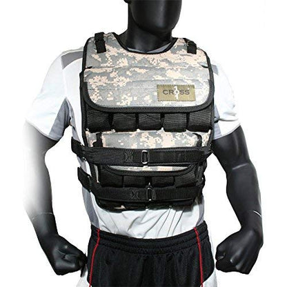 Cross101 Camouflage Adjustable Weighted Vest Without Shoulder Pads (40)