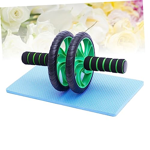 Dual-wheel Fitness Roller Silent Operation and Knee Pad Portable Abdominal Exercise Equipment for Muscle Building and Green