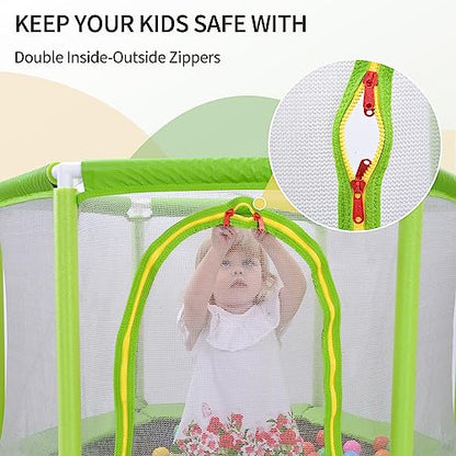Trampoline, Portable Foldable Trampoline in-Home Mini Rebounder with Adjustable Handle, Exercise Trampoline for Adults, 40" Max Load 330lbs (Green)