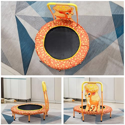 36 Inch Kids Trampoline Mini Trampoline with Handle, 36'' Indoor Outdoor Trampolines for Kids, Toddler Small Mini Baby Fitness Rebounder Recreational Trampolines, Birthday Gift Ideas