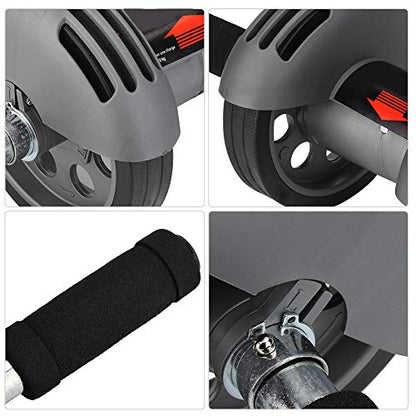 Ab Double Roller Workout System, Abdominal Exercise Roller Wheel with Dual Wheels and Knee Pad, Anti - Slip Foam Handles for Home Gym Core Training