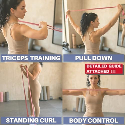 LEZER Resistance Bands - Pull Up Bands for Home Gym Fitness, Stretching, Physical Therapy & Training - Includes Instruction - color: 12 - Orange