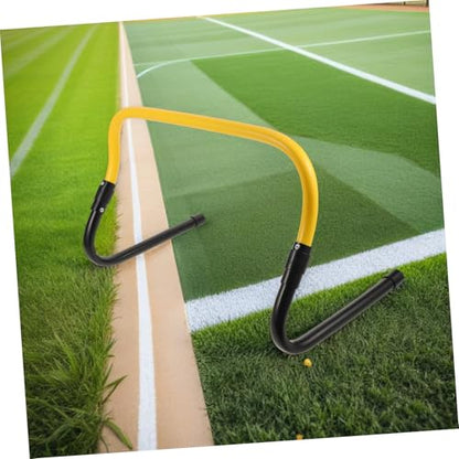 ABOOFAN Speed Training Agility Hurdles Set, Detachable Plastic Sports Training Hurdles for Football Basketball Soccer, Youth Athletic Speed Agility Equipment with Black Yellow Frame