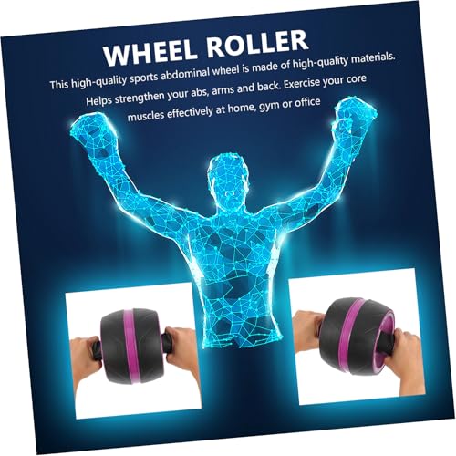 LIOOBO Ab Roller Wheel with Automatic Rebound Non-slip Design for Home Fitness Core Strength Training Exercise Wheel with Extra Mat for Abdominal Workout