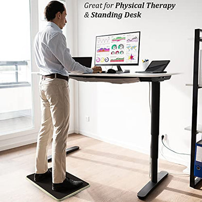 Yes4All 350LBS Professional Wooden Balance Board for Leg Workout, Anti-Slip Rocker Board, Wobble Board for Standing Desk