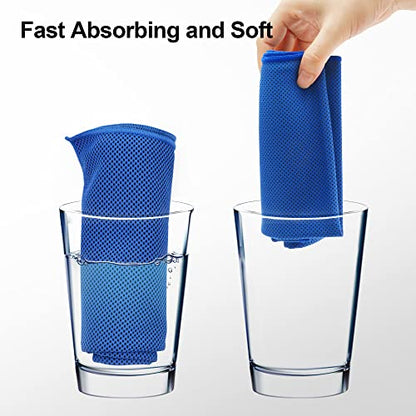 Cooling Towels 6Pack,Ice Towel for Neck and Face,Soft Breathable Chilly Microfiber Towel for Hot Weather,Camping,Workout,Sports,Yoga,Golf,Gym,Fitness