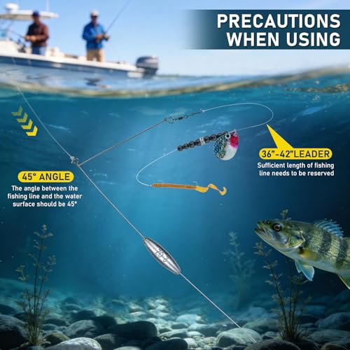 THKFISH 5 Pack Bottom Bouncer for Walleye Rigs, 1OZ-3OZ Trolling Weights Fishing Weight Sinkers Trolling Drifting Fishing Live Bait Spinner Rigs Crankbaits Crawler Harness Walleye Rig - color: Silver, size: 1oz-5PCS