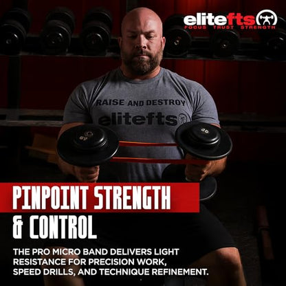 EliteFTS Pro Resistance Band - Boost Core Stability and Flexibility with This Portable, Joint-Friendly Tool - size: Pair, style: PRO MICRO RESISTANCE BAND