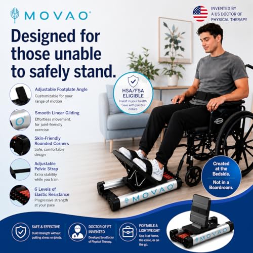 US Doctor Invented Mini in-Bed Leg Press Machine for Rehab | Low-Impact Leg Strength Trainer for Neurological & Orthopedic Recovery | Portable 9 lb PT Equipment with 6 Resistance Levels up to 66 lb