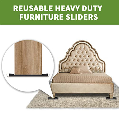 Furniture Sliders for Carpet 4 PCS - 9 1/2" Beige - size: 4 PCS 9 1/2 inch Beige