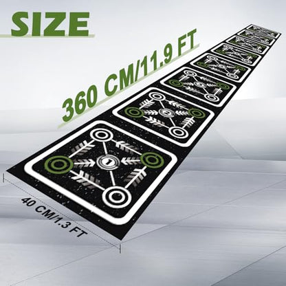 Agility Ladder Mat 11.9 ft X 1.3 ft Agility Ladder Pad Agility Training Equipment Agility Workout Ladder Mat for Soccer Football Tennis Boxing Training