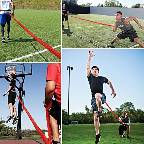 Resistance Running Training Bungee Band, Bungee Resistance Cord Set, Long Resistance Band, Lateral Movement Sprint Overspeed Training Fitness for Fast