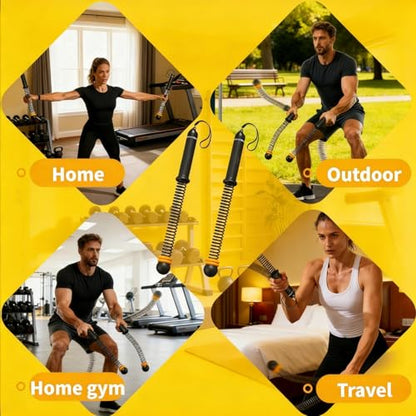 Adjustable Ropeless Battle Ropes Trainer, Ropeless Battle Ropes for Full Body Workout, Home Gym Strength Training, HIIT Cardio, Arm Toning and Fat Burning Exercise Equipment, Gray+W+T+H+Fascia Ball - color: Gray+wristbands+towel+headhand+fascia Ball