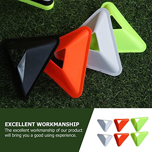 BESPORTBLE 20pcs Training Disc Football Triangle Agility Soccer Cones Sign for Basketball Sports Games Training Accessories