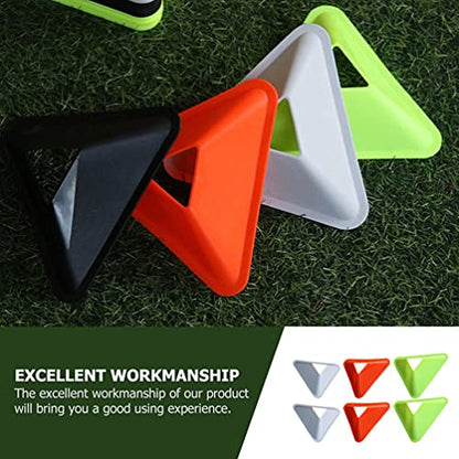 BESPORTBLE 20pcs Training Disc Football Triangle Agility Soccer Cones Sign for Basketball Sports Games Training Accessories