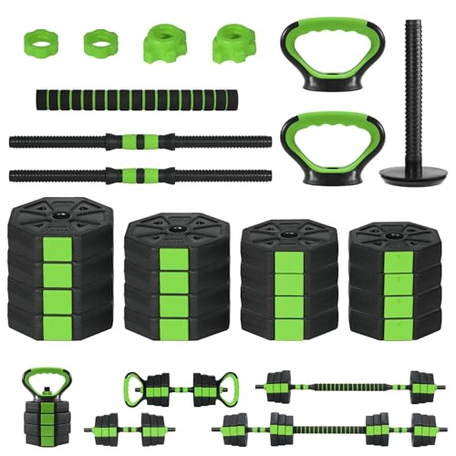 Garvee Adjustable Dumbbell Set, 44/66/88Lbs Free Weight Set with Connector, 4 in 1 Gym Set Used as Kettlebell, Dumbbell, Push up Stand, Weight Plate, Home Gym Weight Dumbbells Set, Fitness Exercises