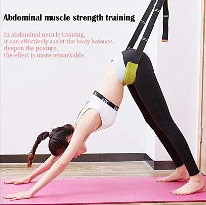 Back bend Assist Trainer - Improve Back and Waist Flexibility, Door Flexibility Stretching Strap, Home equipment for Ballet, Dance, Yoga, Gymnastics, Cheerleading, Splits - color: purple