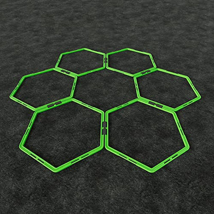 Power Systems Hex Agility Rings, Ladder, Hurdle Set All in One - Use Indoors or Outdoors for Speed & Skill Training