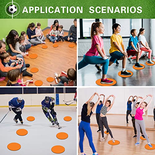 Poly Spot Markers 4inch/9 inch Non-Slip Rubber Agility Markers Flat Field Cones Floor Dots for Football, Soccer, Basketball Training Markers, School Activities, Exercise Drills, Social Distancing