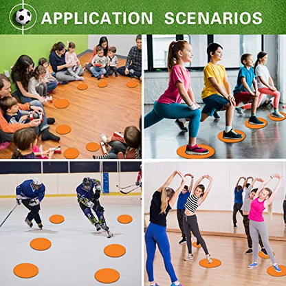 Poly Spot Markers 4inch/9 inch Non-Slip Rubber Agility Markers Flat Field Cones Floor Dots for Football, Soccer, Basketball Training Markers, School Activities, Exercise Drills, Social Distancing - style: 9inch 12Pcs(Orange)